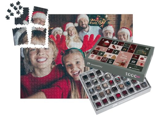 Jigsaw Puzzle Advent Calendar created with your own photos - Photo Puzzle 1000 pieces incl. jigsaw puzzle box